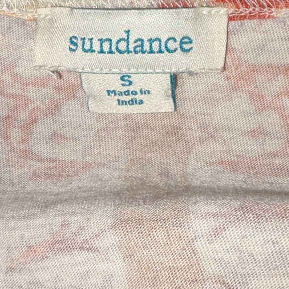Sundance Madison Embroidered Patchwork Print Long Sleeve Tee - S - Picture 10 of 12